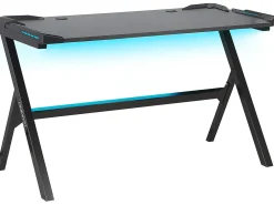 Scrivania da gaming DANVERS Nero 120 cm 60 cm LED RGB