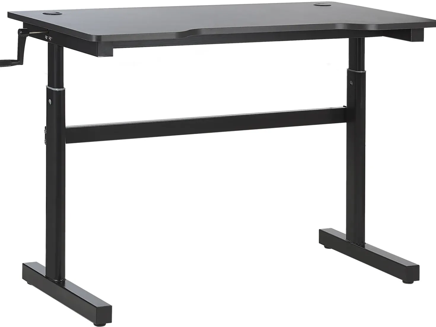Scrivania da gaming regolabile manualmente DURBIN Nero 120 cm 60 cm LED RGB