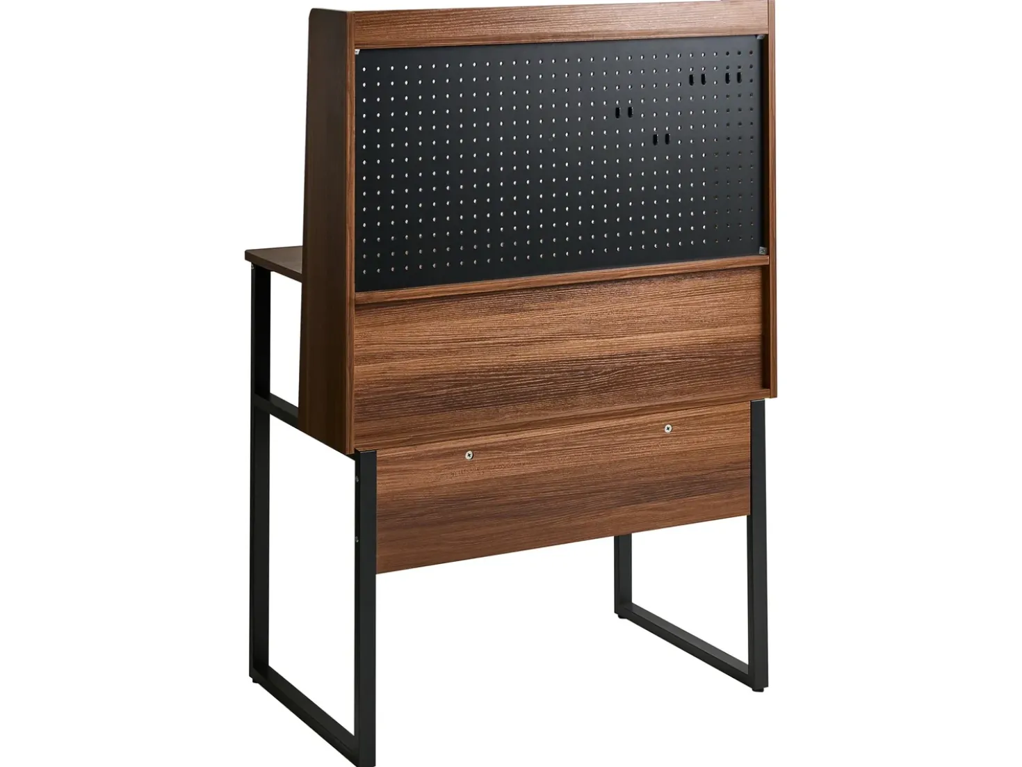 Scrivania da ufficio con pannello forato BUXTON Marrone scuro 84 cm 48 cm