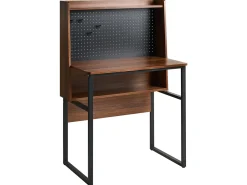 Scrivania da ufficio con pannello forato BUXTON Marrone scuro 84 cm 48 cm
