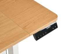 Scrivania elettrica regolabile in altezza LUCAMA Marrone chiaro/Bianco 120 cm 60 cm con porta USB