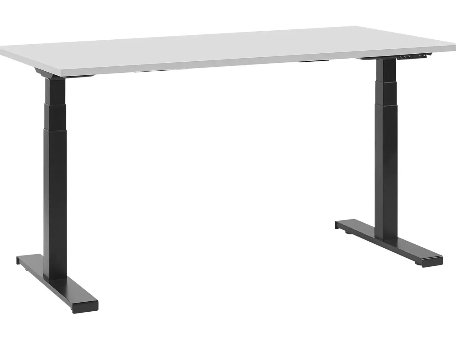 Scrivania elettrica regolabile in altezza DESTIN II Grigio/Nero 130 cm 72 cm