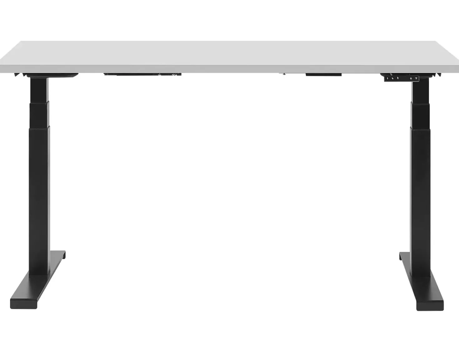Scrivania elettrica regolabile in altezza DESTIN II Grigio/Nero 130 cm 72 cm
