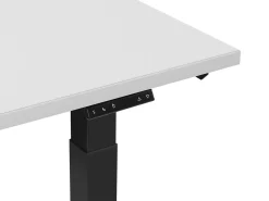 Scrivania elettrica regolabile in altezza DESTIN II Grigio/Nero 130 cm 72 cm