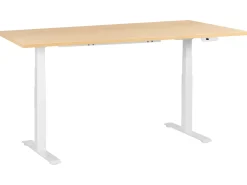 Scrivania elettrica regolabile in altezza DESTINES Marrone chiaro/Bianco 180 cm 72 cm