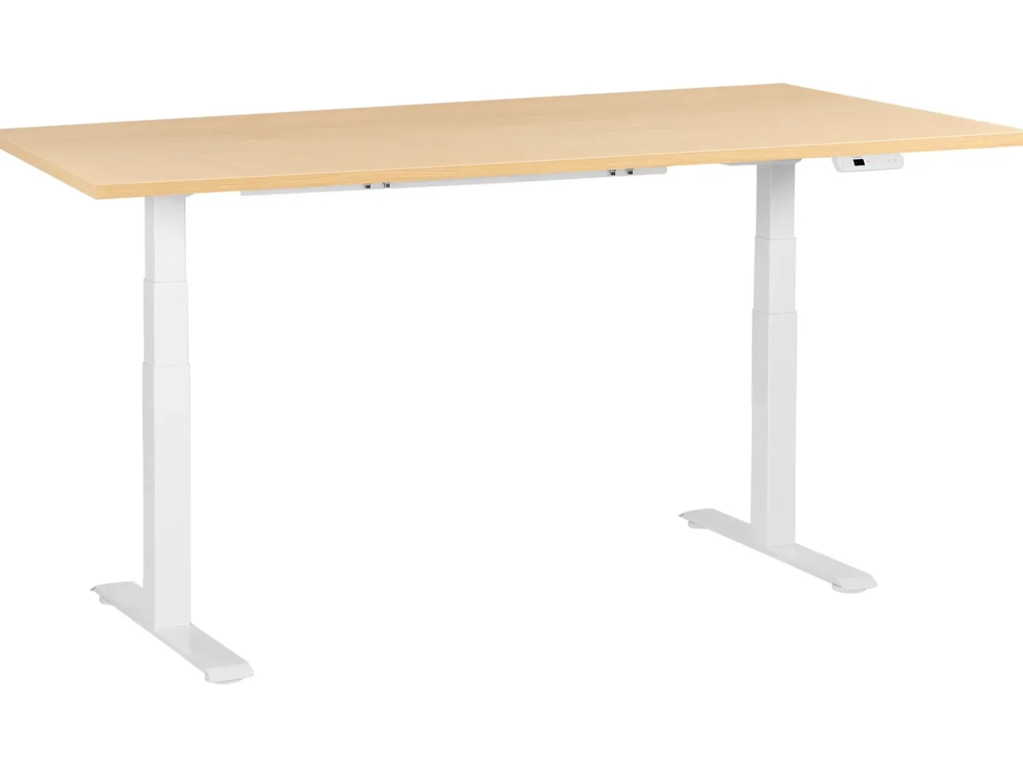 Scrivania elettrica regolabile in altezza DESTINES Marrone chiaro/Bianco 180 cm 72 cm