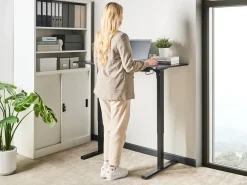 Scrivania elettrica regolabile in altezza TAVARES Nero 120 cm 60 cm
