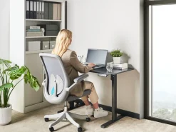 Scrivania elettrica regolabile in altezza TAVARES Nero 120 cm 60 cm