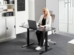 Scrivania elettrica regolabile in altezza TAVARES Nero 120 cm 60 cm