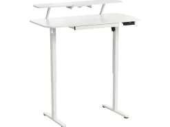 Scrivania elettrica regolabile in altezza WILBANKS Bianco 120 cm 60 cm con porta USB