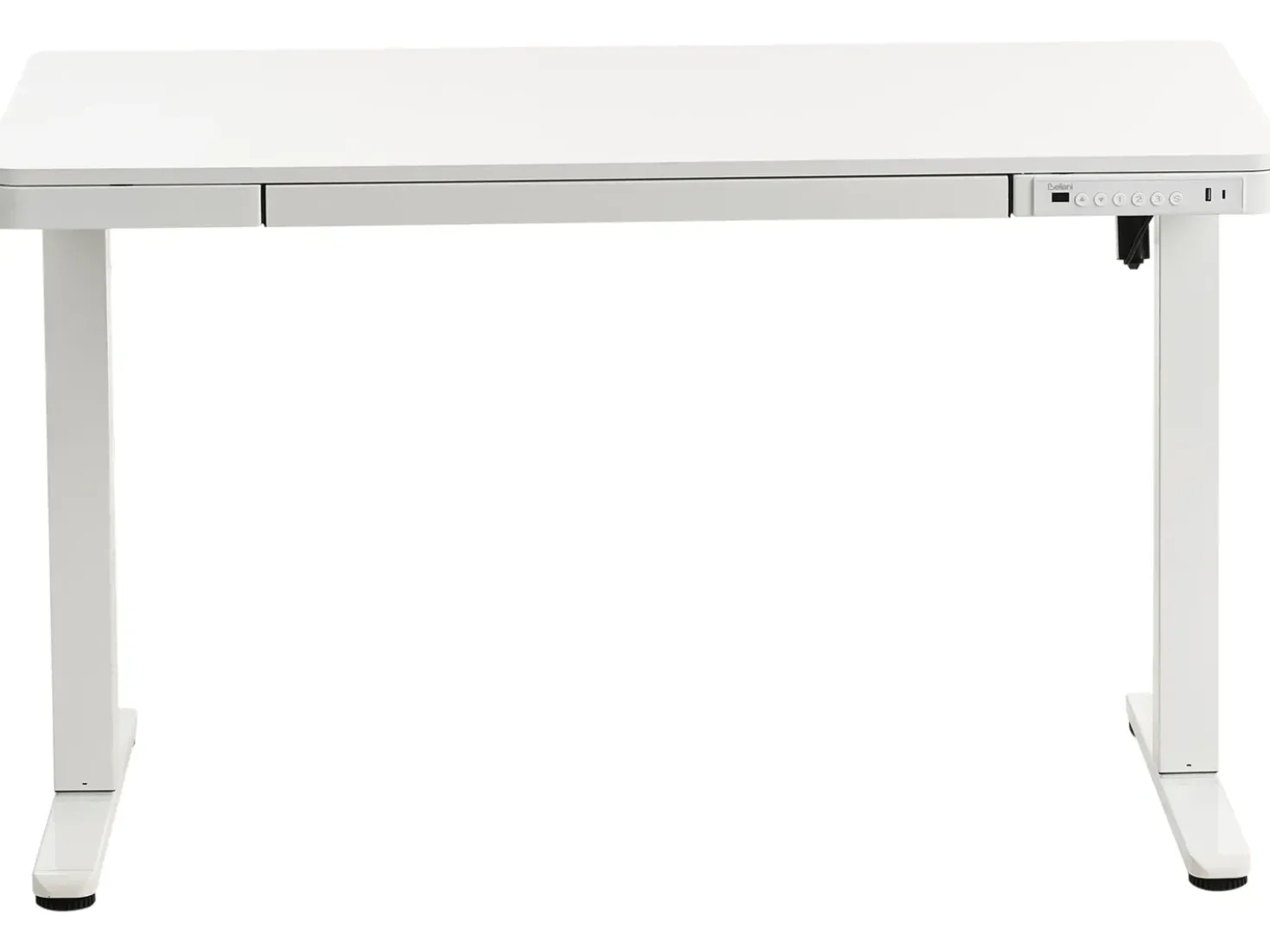 Scrivania elettrica regolabile in altezza PENLY Bianco 120 cm 60 cm con porta USB