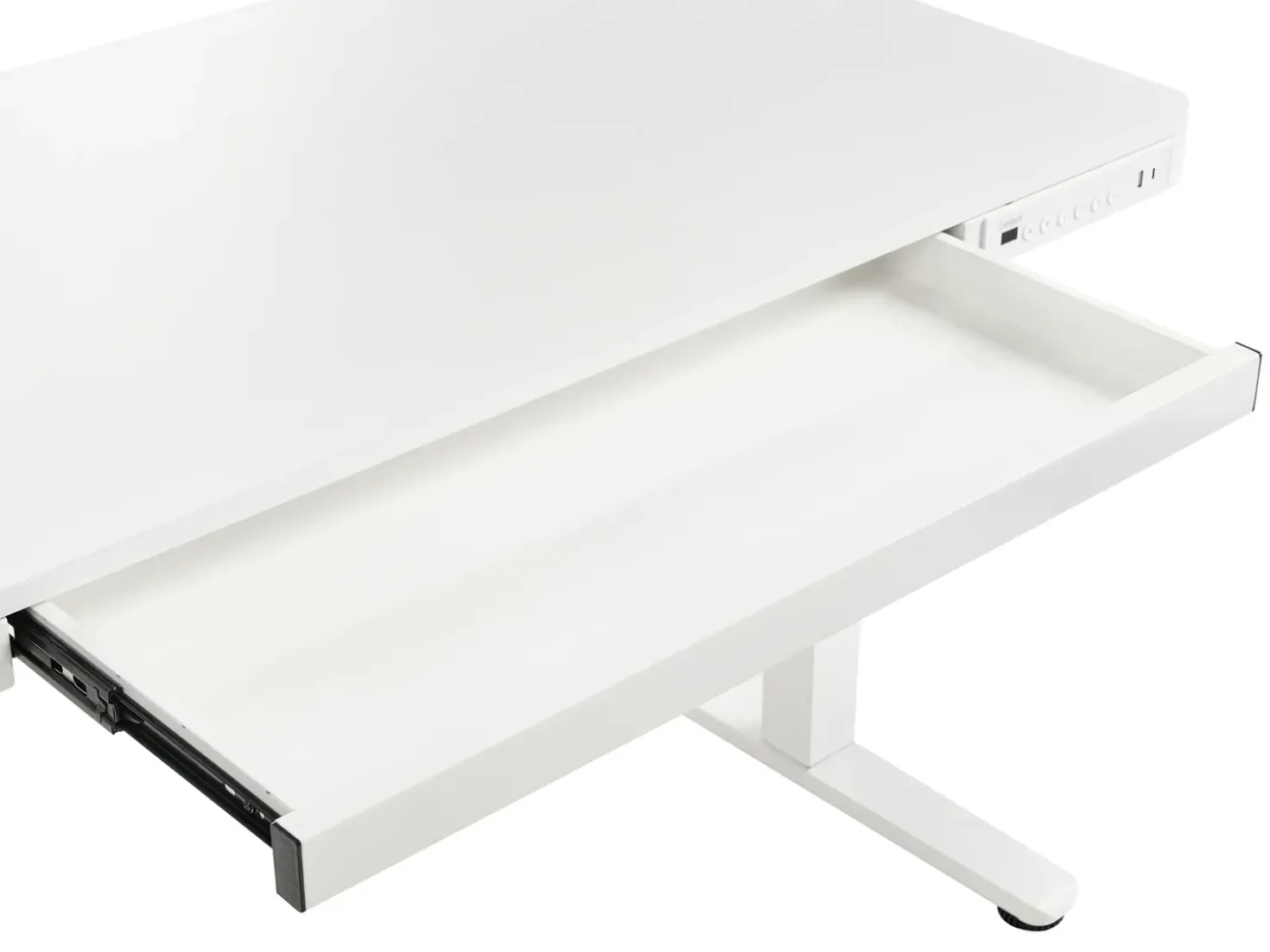 Scrivania elettrica regolabile in altezza PENLY Bianco 120 cm 60 cm con porta USB