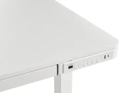 Scrivania elettrica regolabile in altezza PENLY Bianco 120 cm 60 cm con porta USB