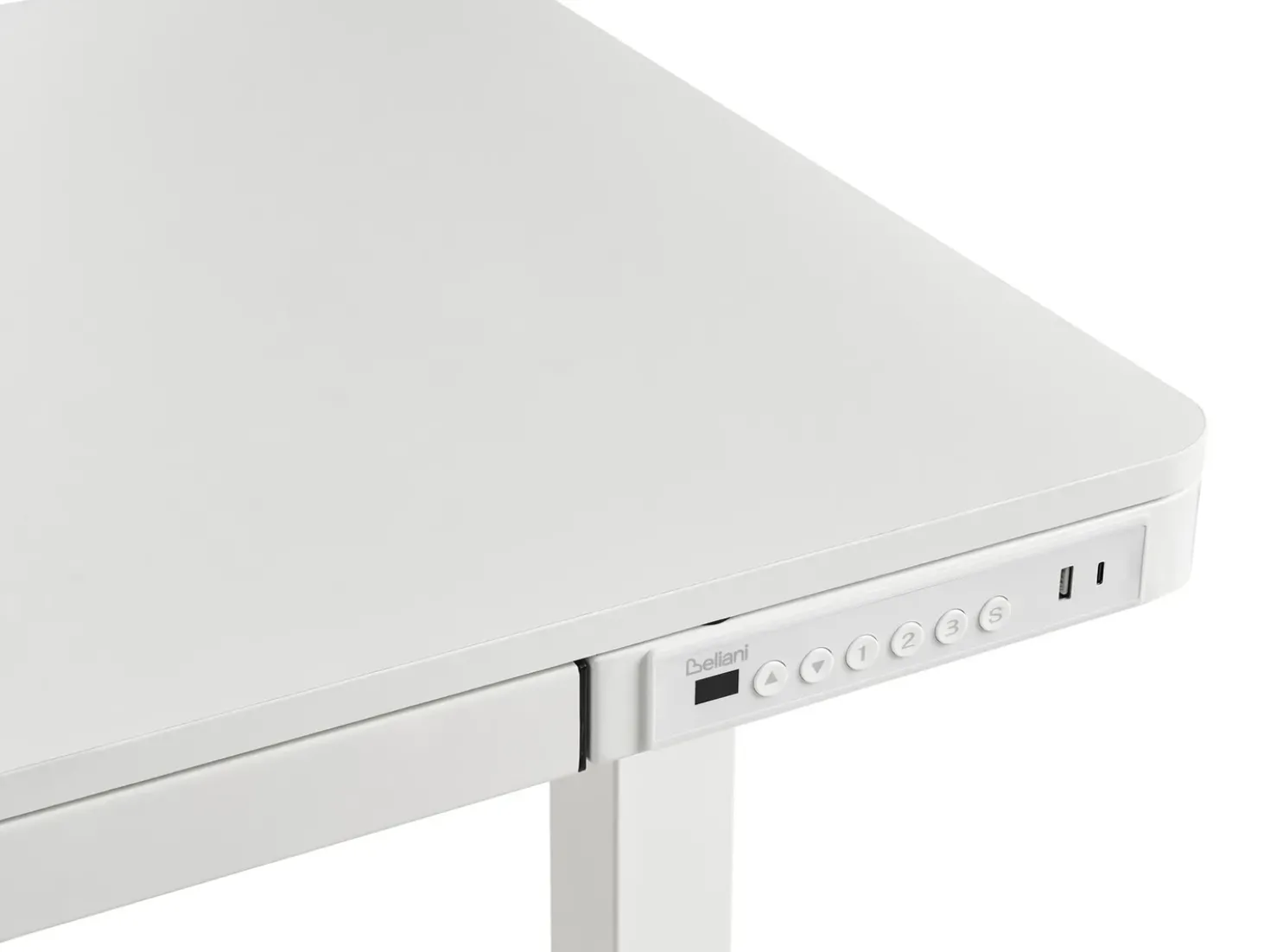 Scrivania elettrica regolabile in altezza PENLY Bianco 120 cm 60 cm con porta USB