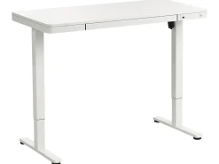 Scrivania elettrica regolabile in altezza PENLY Bianco 120 cm 60 cm con porta USB