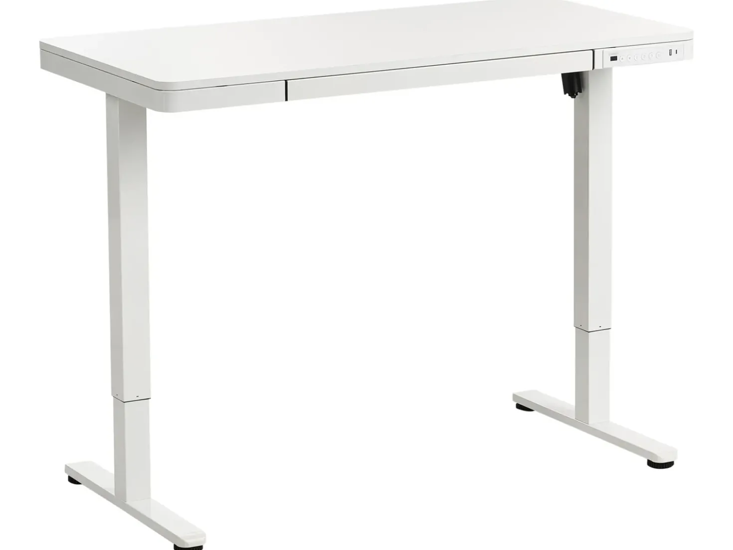 Scrivania elettrica regolabile in altezza PENLY Bianco 120 cm 60 cm con porta USB