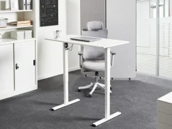 Scrivania elettrica regolabile in altezza TAVARES Bianco 120 cm 60 cm