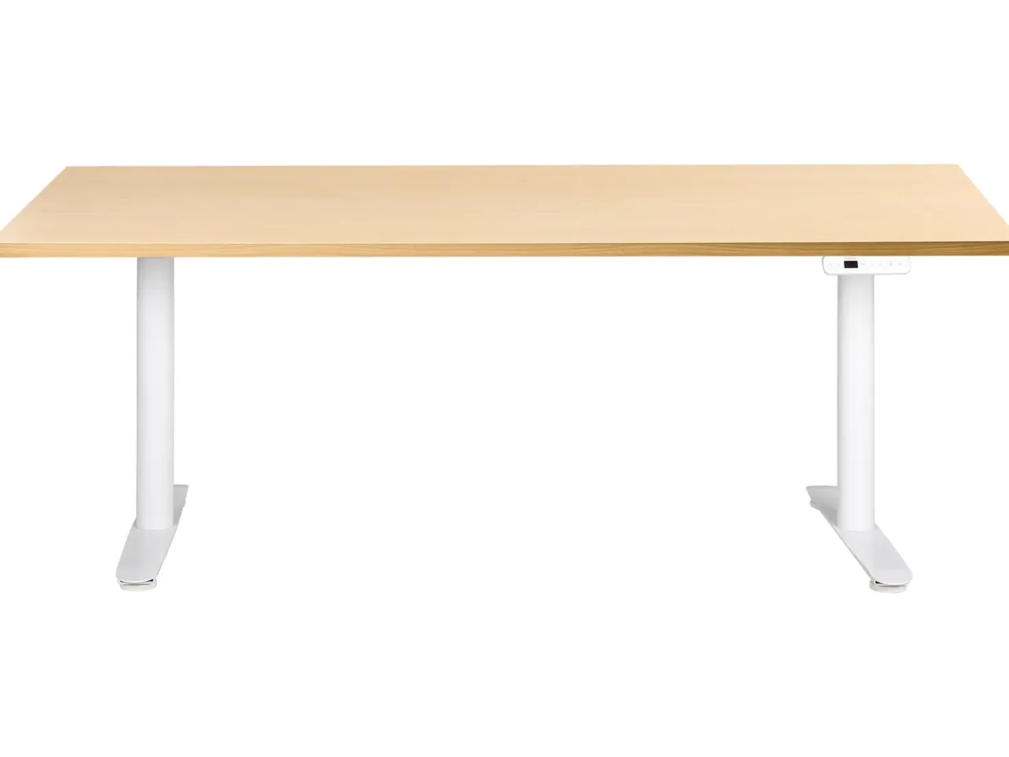 Scrivania elettrica regolabile in altezza DESTINAS Marrone chiaro/Bianco 180 cm 72 cm