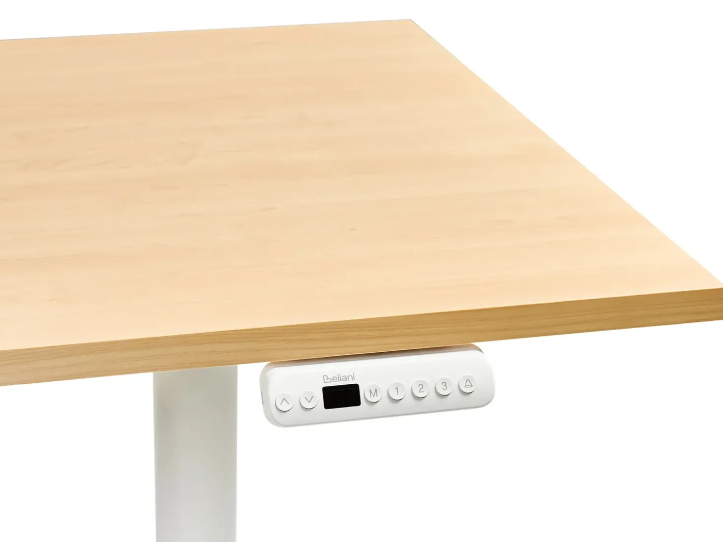 Scrivania elettrica regolabile in altezza DESTINAS Marrone chiaro/Bianco 180 cm 72 cm