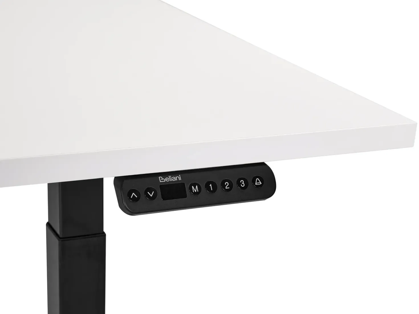 Scrivania elettrica regolabile in altezza DESTINES Bianco/Nero 180 cm 80 cm