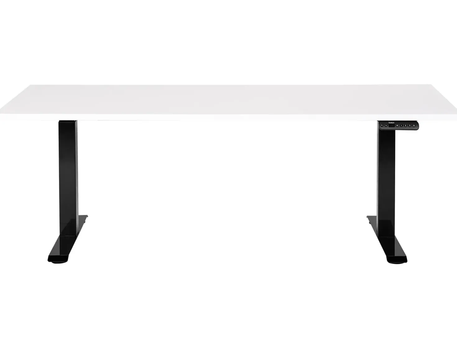 Scrivania elettrica regolabile in altezza DESTINES Bianco/Nero 180 cm 80 cm