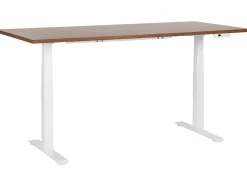 Scrivania elettrica regolabile in altezza DESTINES Marrone/Bianco 180 cm 80 cm