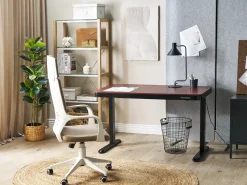 Scrivania elettrica regolabile in altezza KENLY Marrone scuro 120 cm 60 cm con porta USB