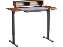 Scrivania elettrica regolabile in altezza LUCAMA Marrone/Nero 120 cm 60 cm con porta USB