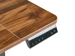 Scrivania elettrica regolabile in altezza LUCAMA Marrone/Nero 120 cm 60 cm con porta USB