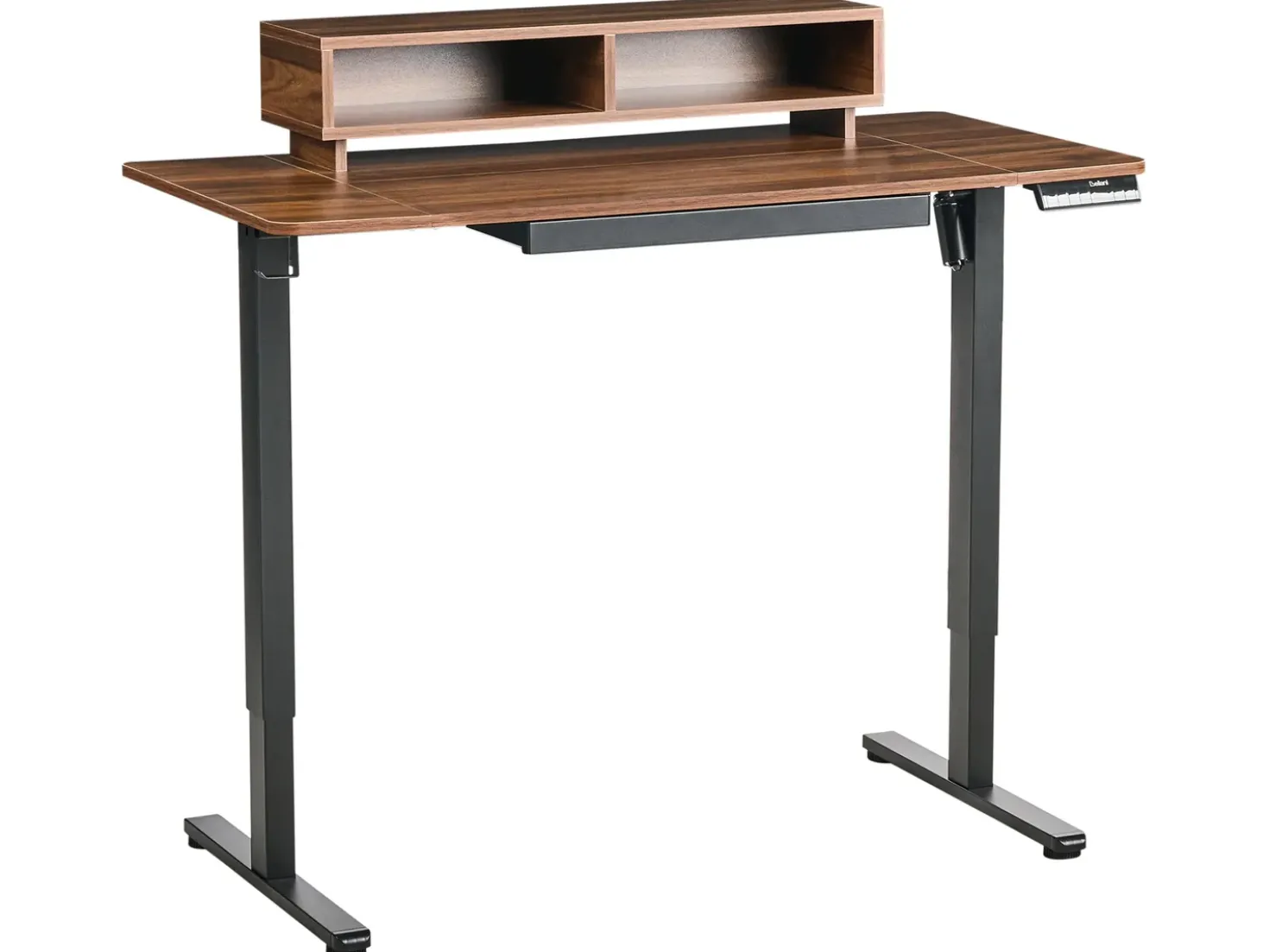 Scrivania elettrica regolabile in altezza LUCAMA Marrone/Nero 120 cm 60 cm con porta USB