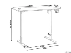 Scrivania elettrica regolabile in altezza TAVARES Marrone/Nero 120 cm 60 cm