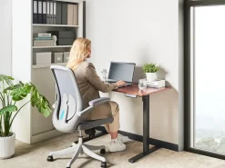 Scrivania elettrica regolabile in altezza TAVARES Marrone/Nero 120 cm 60 cm