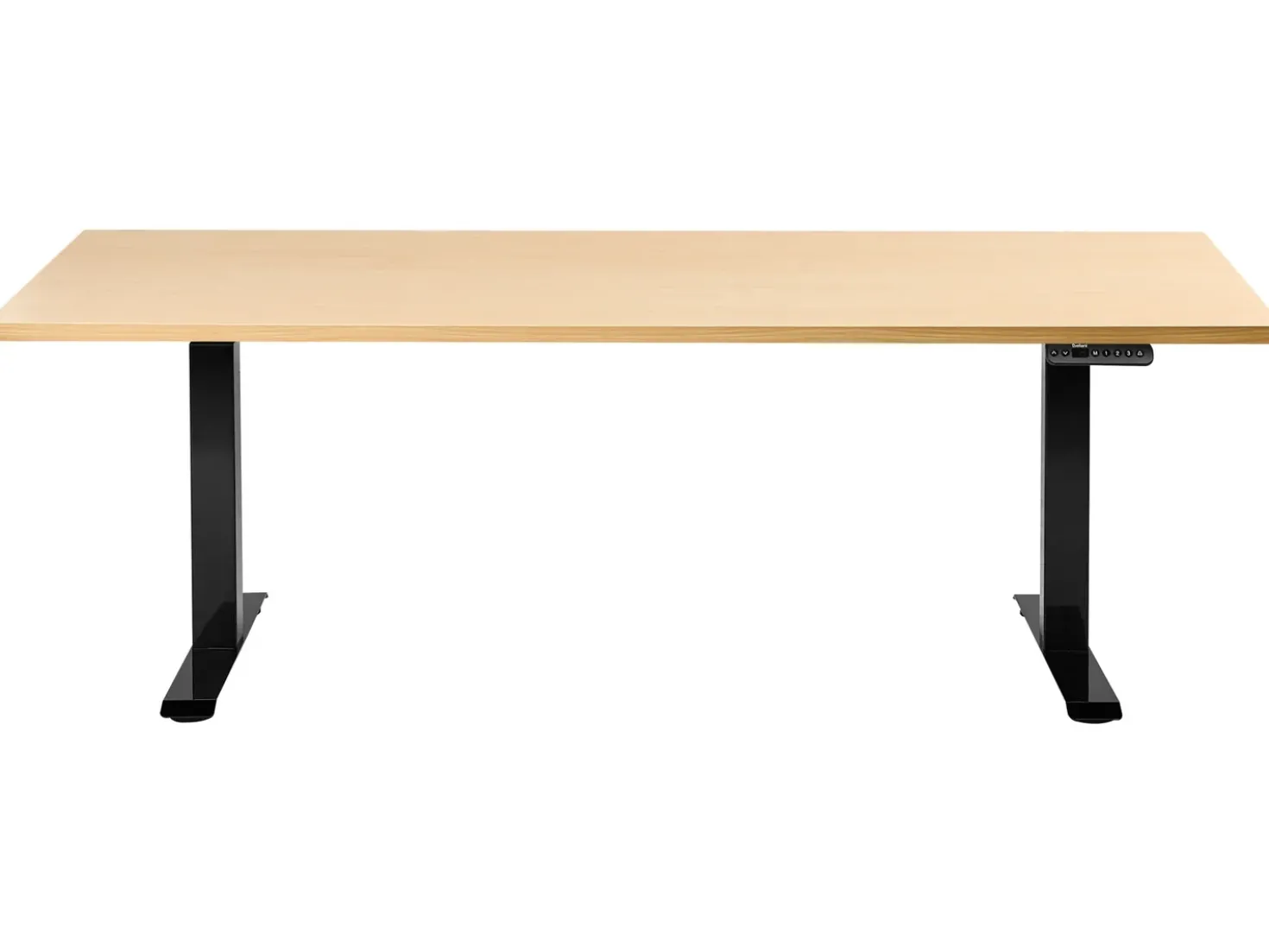 Scrivania elettrica regolabile in altezza DESTINES Nero/Marrone chiaro 180 cm 72 cm