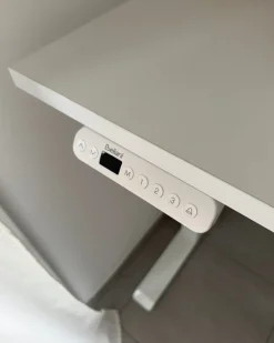 Scrivania elettrica regolabile in altezza DESTINES Bianco 180 cm 80 cm