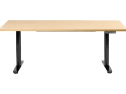 Scrivania elettrica regolabile in altezza DESTINAS Nero/Marrone chiaro 180 cm 72 cm