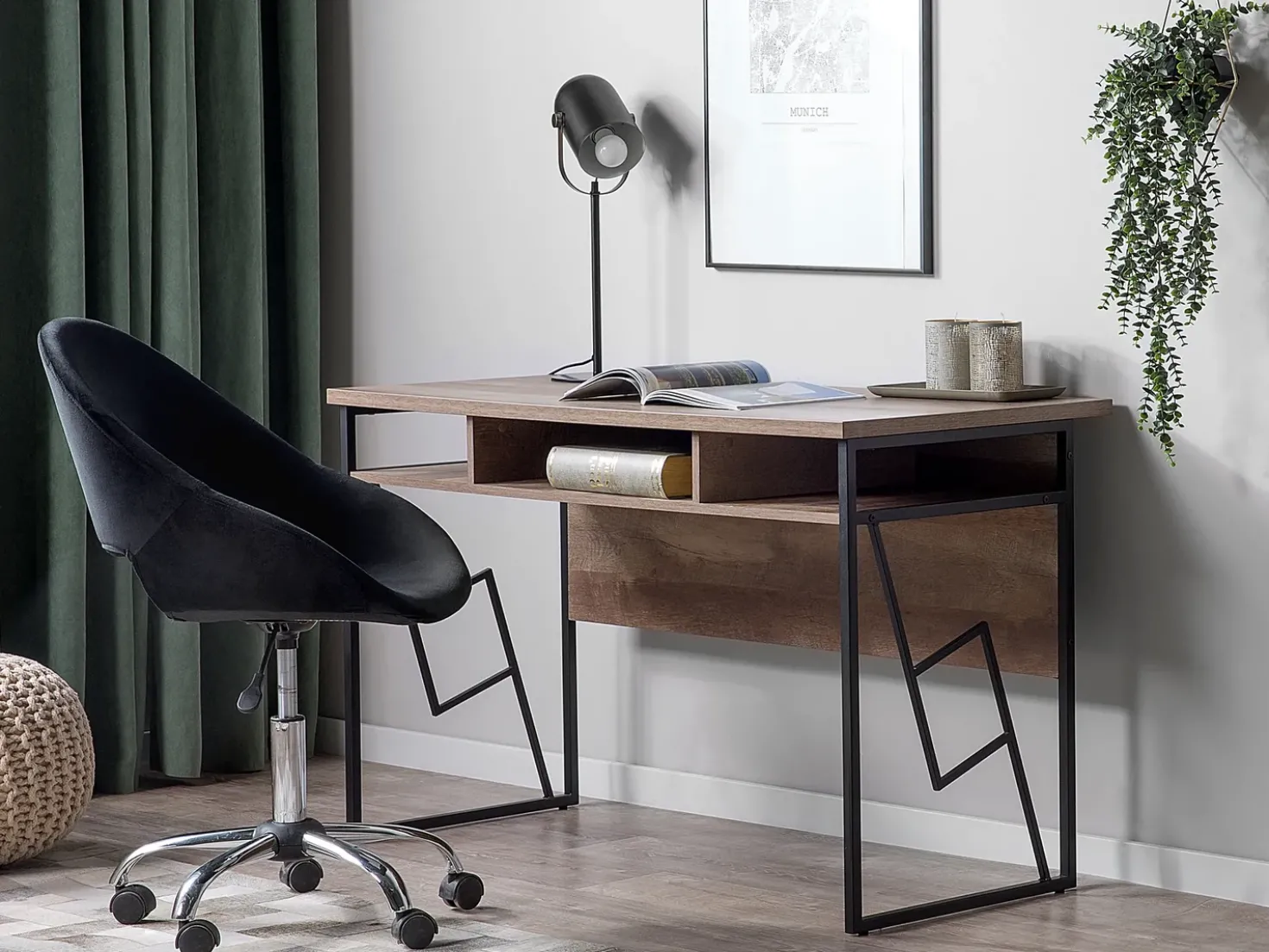 Scrivania FORRES Marrone/Nero 120 cm 60 cm