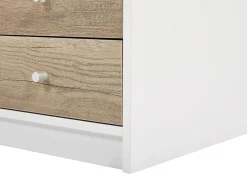 Scrivania HEBER Marrone/Bianco 140 cm 60 cm con Cassetti