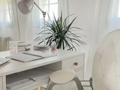 Scrivania LEVIN Bianco 110 cm 55 cm con Cassetti