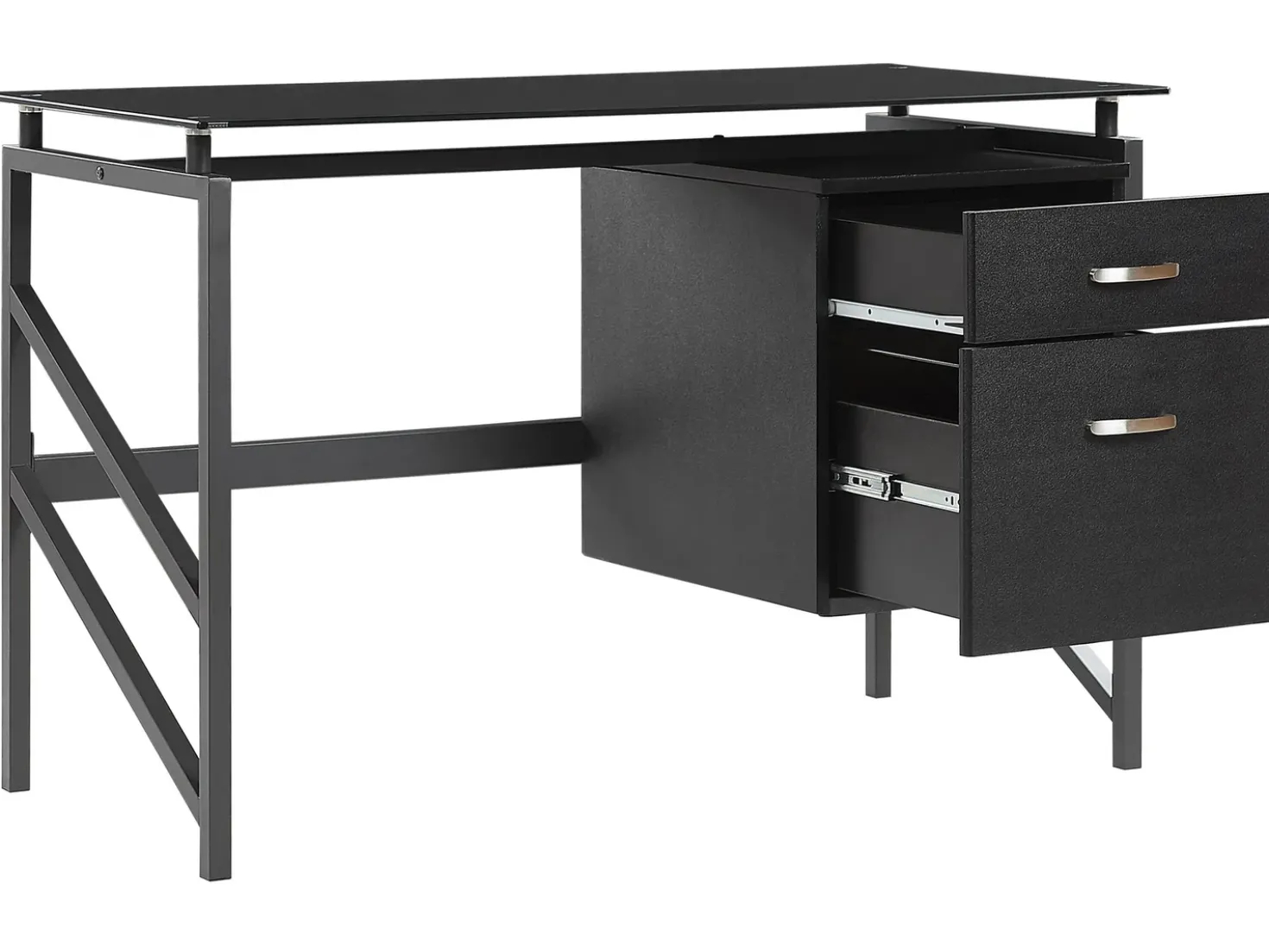 Scrivania MORITON Nero 117 cm 57 cm con contenitore