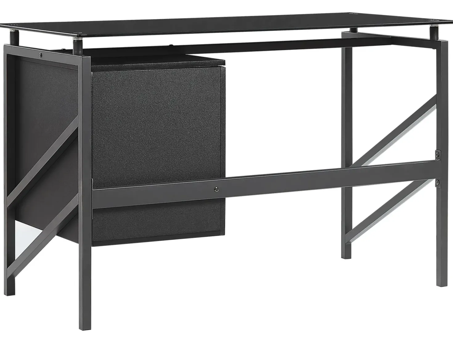 Scrivania MORITON Nero 117 cm 57 cm con contenitore