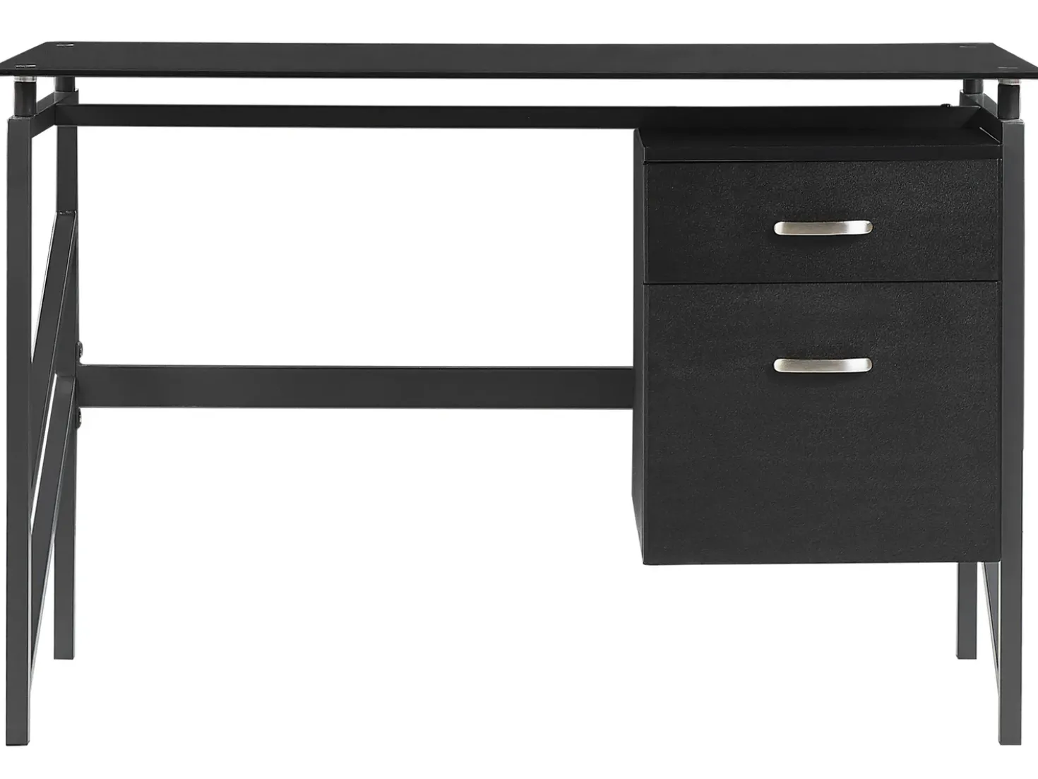 Scrivania MORITON Nero 117 cm 57 cm con contenitore