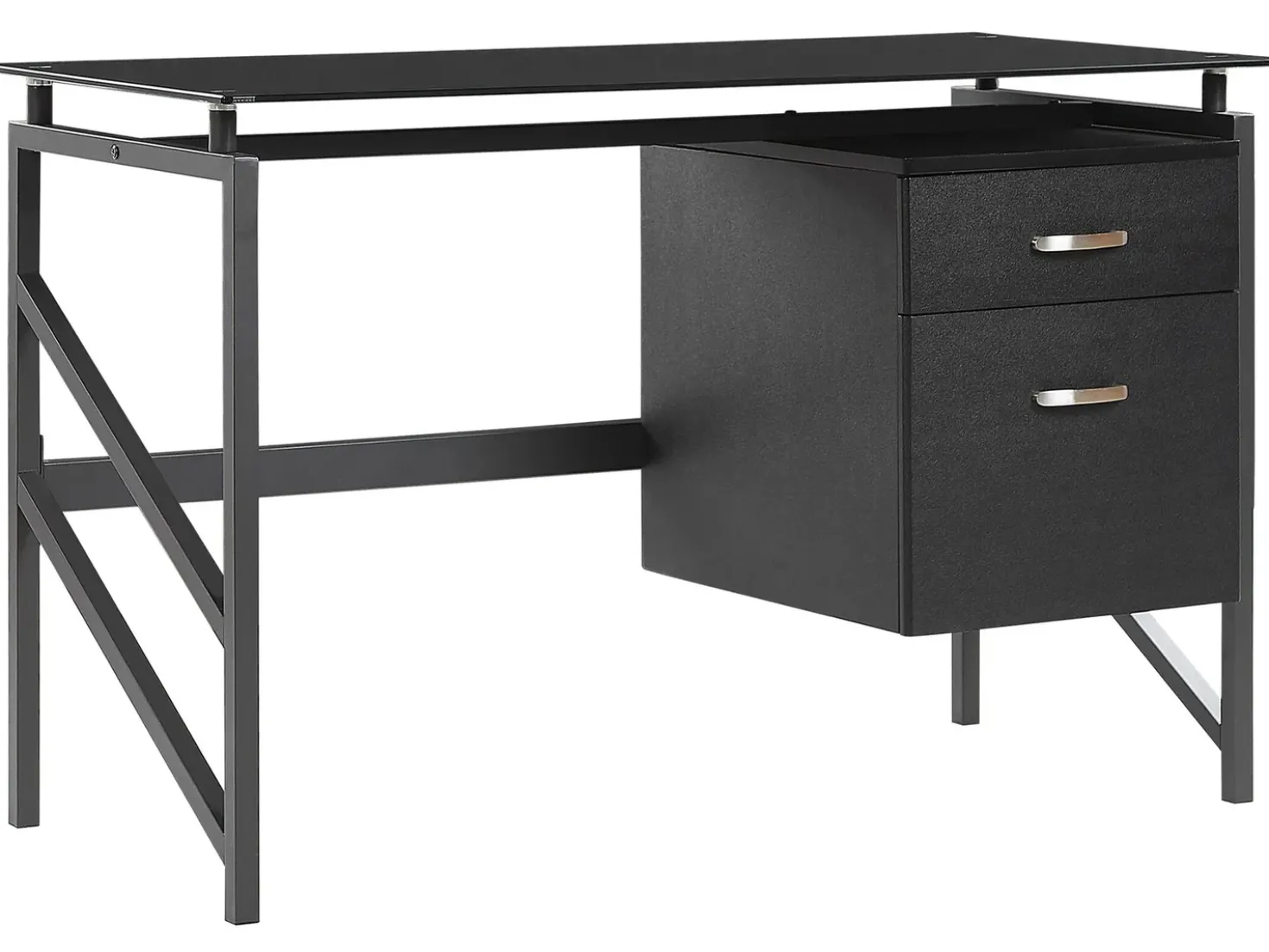 Scrivania MORITON Nero 117 cm 57 cm con contenitore