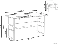 Scrivania ORAN Bianco 140 cm 60 cm
