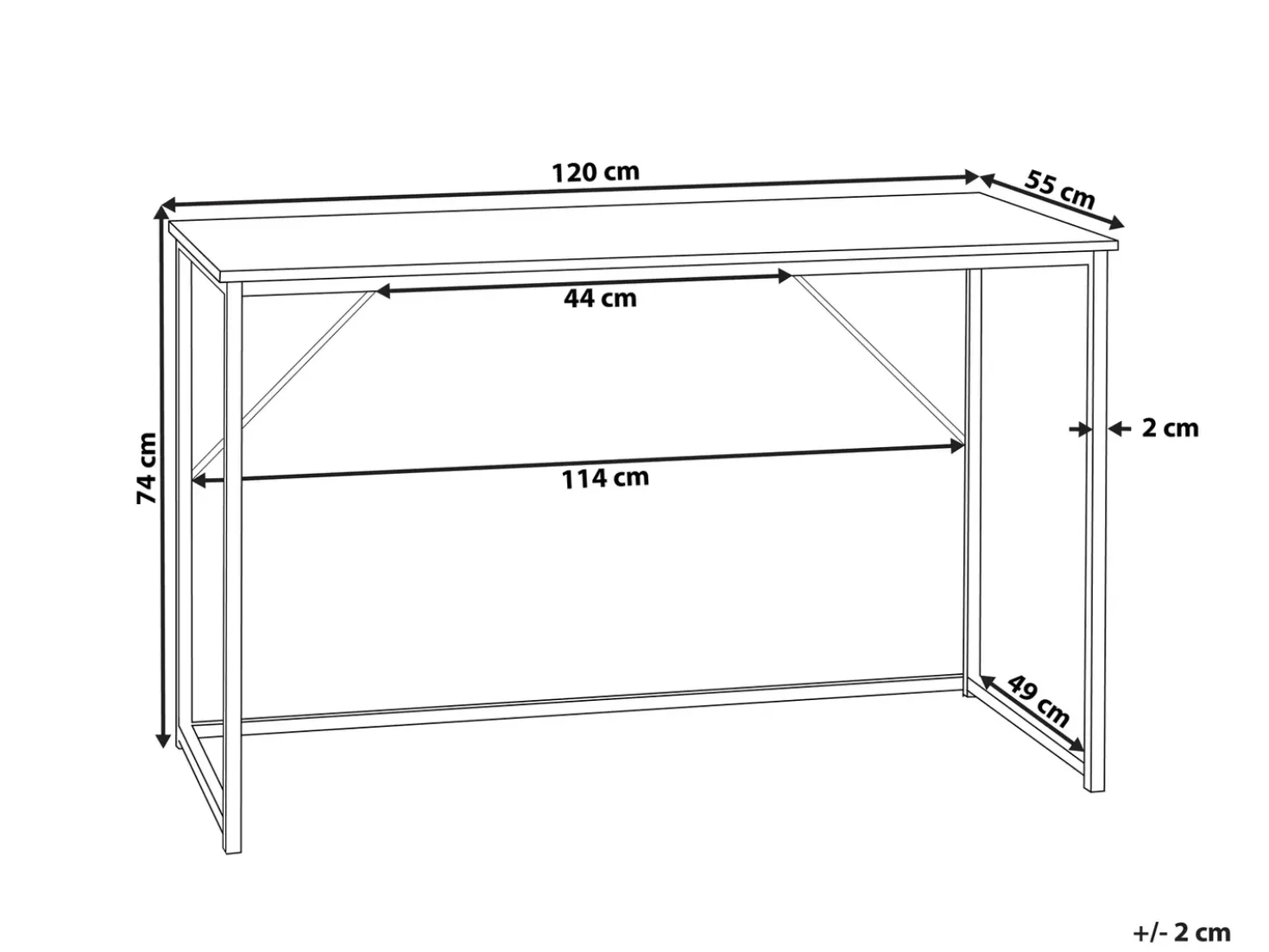 Scrivania PEMBRO Marrone scuro 120 cm 55 cm