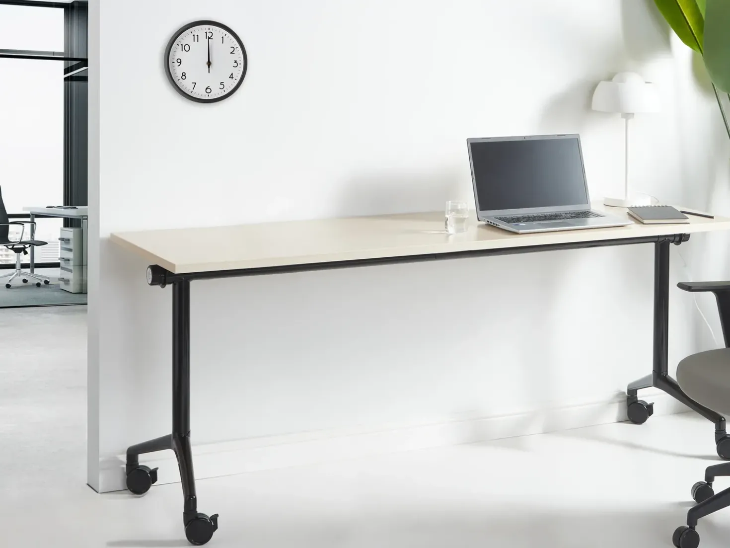 Scrivania pieghevole CAVI Marrone chiaro 180 cm 60 cm con ruote