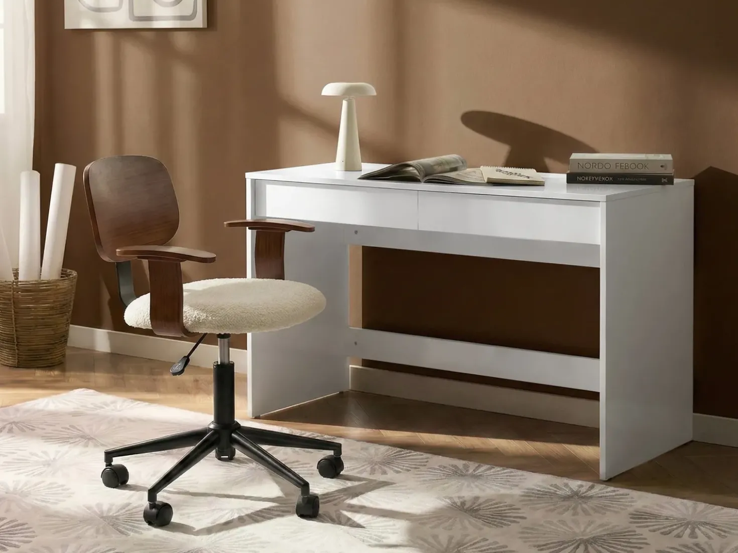 Scrivania RONDANE Bianco 110 cm 50 cm