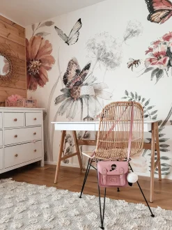Scrivania SHESLAY Bianco 120 cm 70 cm con Cassetti