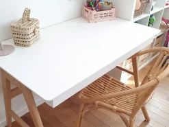 Scrivania SHESLAY Bianco 120 cm 70 cm con Cassetti