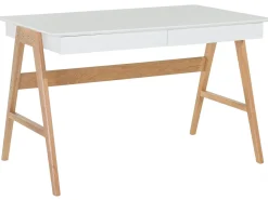 Scrivania SHESLAY Bianco 120 cm 70 cm con Cassetti