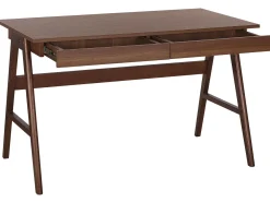Scrivania SHESLAY Marrone scuro 120 cm 70 cm con Cassetti